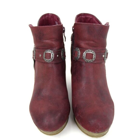 SBICCA VINTAGE COLLECTION VEGAN FAUX LEATHER SUEDE PLATFORM BOOTS SHOES SIZE 7.5 - Picture 3 of 15